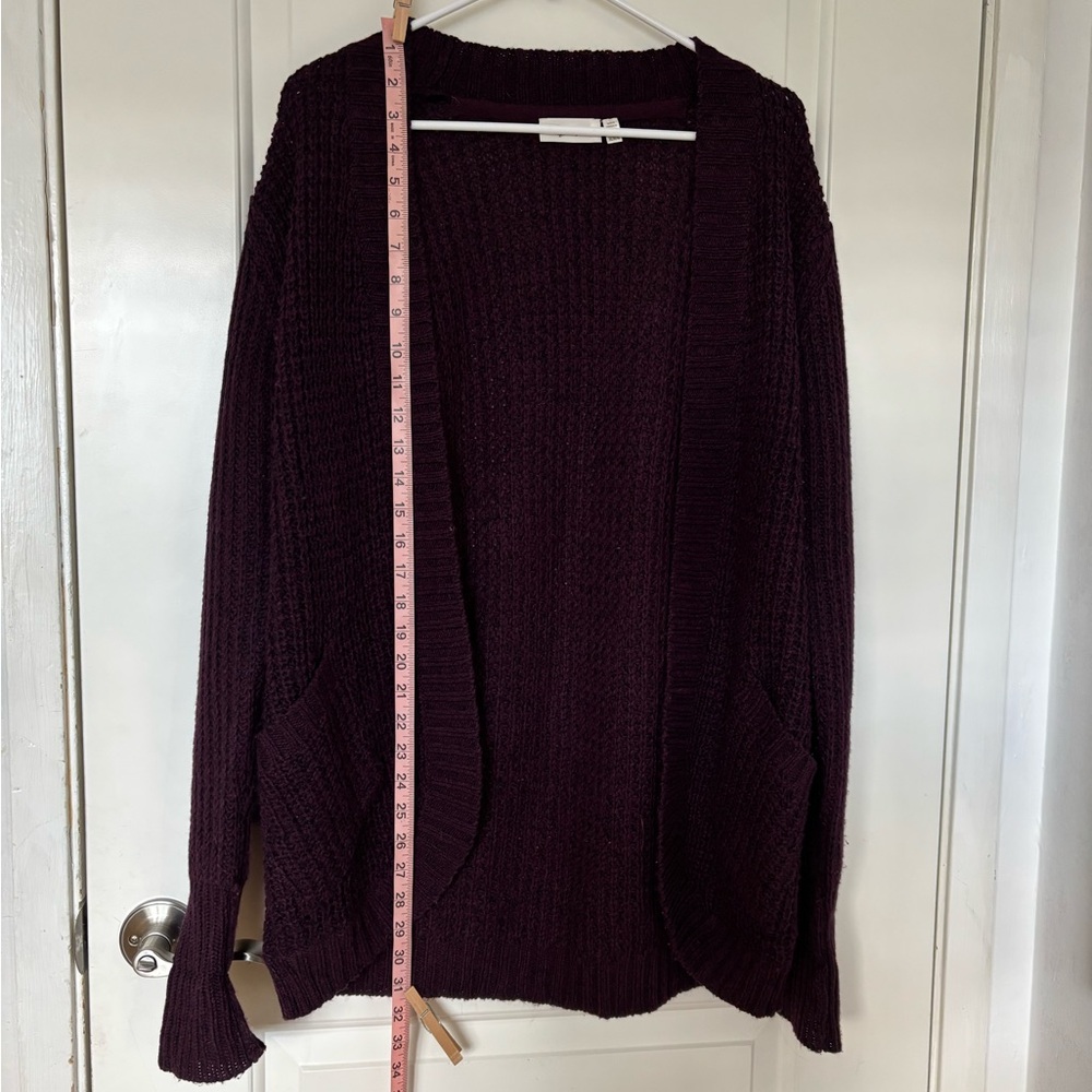 RD Style Montoya Open Cardigan Deep Purple Size Medium - Picture 7 of 7